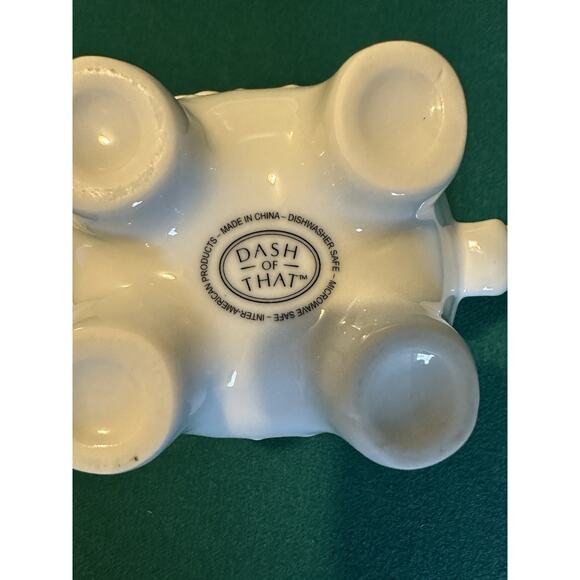 Dash of That White Elephant Teapot Ceramic 7” Tall – Dishwasher & Microwave Safe - Picture 3 of 5